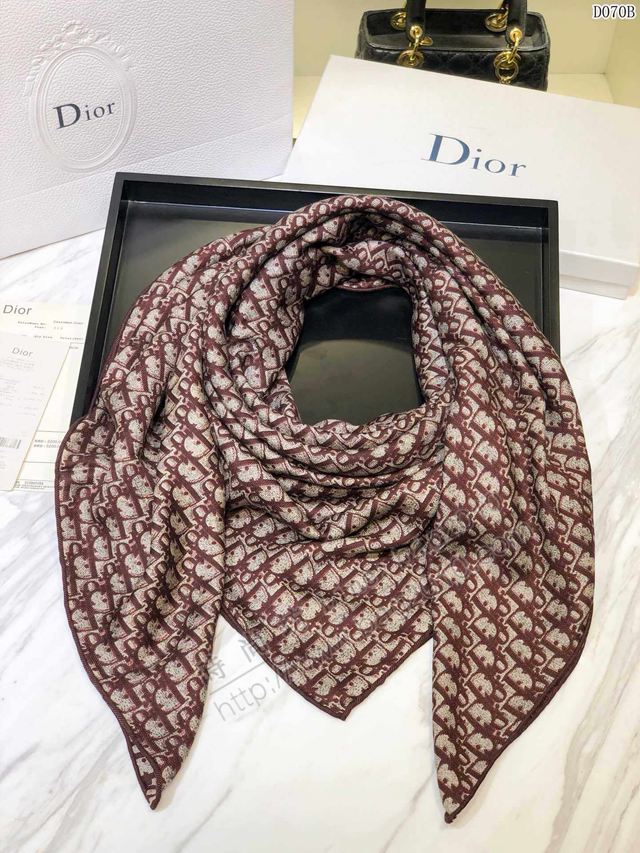 Dior圍巾 最新專櫃主打款 絲羊絨方巾 迪奧女羊絨圍巾  llwj6582